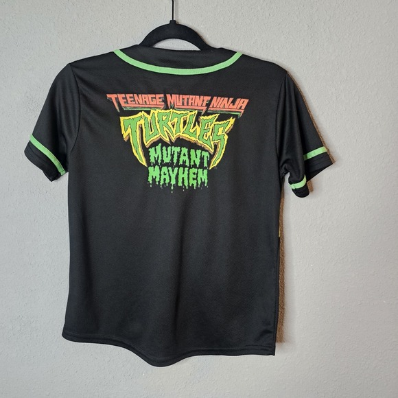 TMNT Teenage Mutant Ninja Turtles Jersey Shirt Boys Youth Sz 14 16 Graphic Top - Picture 11 of 14